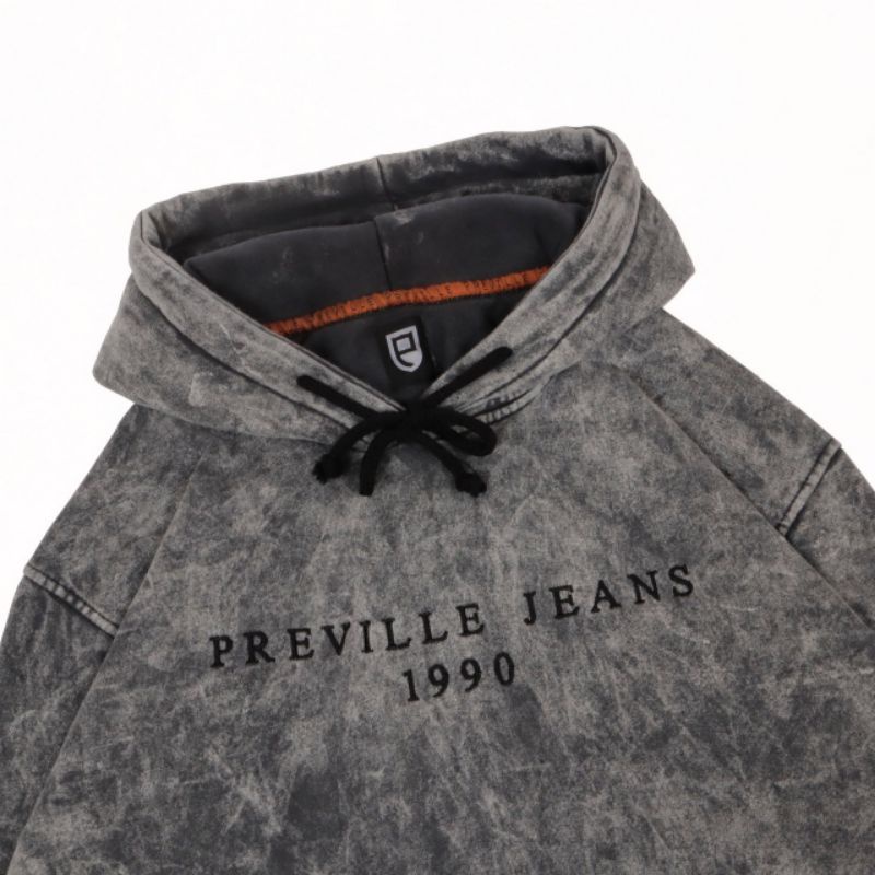 SWEATER HOODIE ORIGINAL PREVILLE JEANS 1990 GREY AUTHENTIC (BESTSELLER)