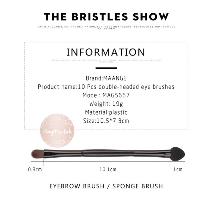 Eyeshadow brush double head P=10cm