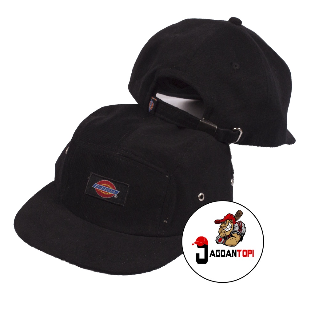 TOPI 5 PANEL DISTRO DICKIES SNAPBACK HIPHOP BAHAN ORI RAFEL BORDIR CAPS