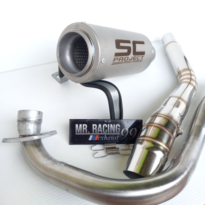 Knalpot Racing SC PROJECT Sandblast Mx King MX135 old Vixion Satria Fu Fi Sonic Gtr Byson Cbr150 Cb1
