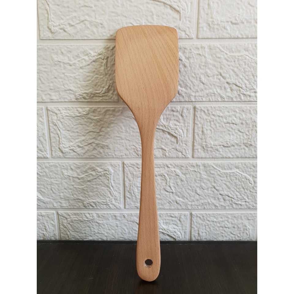 TURNER SPATULA SODET KAYU BERKUALITAS UKURAN 30CM HONEY KITCHEN