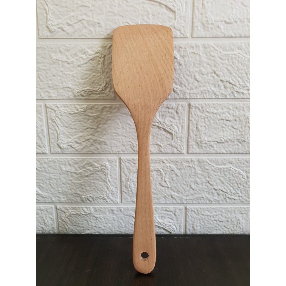 TURNER SPATULA SODET KAYU BERKUALITAS UKURAN 30CM HONEY KITCHEN