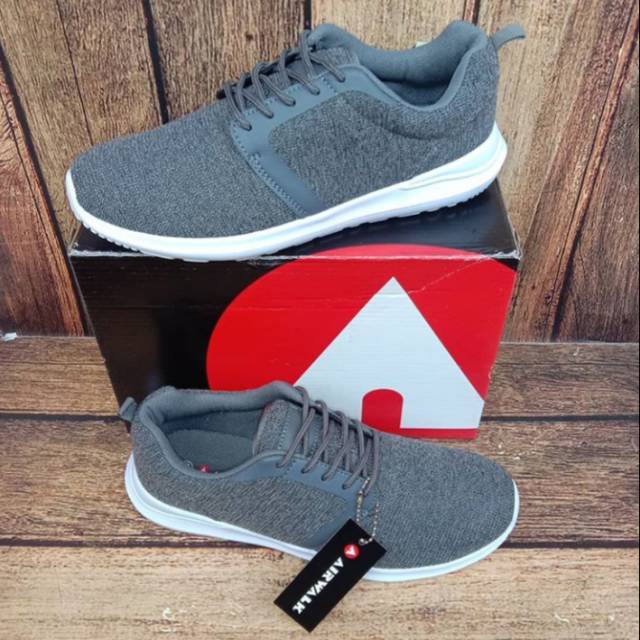 SEPATU RUNNING PRIA (Airwalk) ABU - GERALD | SEPATU OUTDOOR | SEPATU OLAHRAGA | SEPATU SEKOLAH
