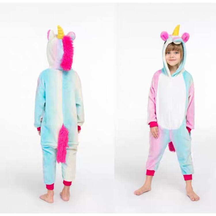 READY STOCK JAKARTA BAJU ANAK KOSTUM ONESIE UNICORN LOLIPOP KUDA PONY ONESIE KUGURUMI PIYAMA COSPLAY