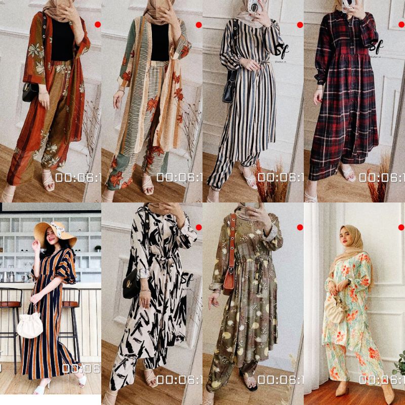 COD HOT SALE MANDA ONE SET WANITA / SETELAN RAYON DAILY ONE SET BAJU SETELAN PAJIMAS WANITA KEKINIAN