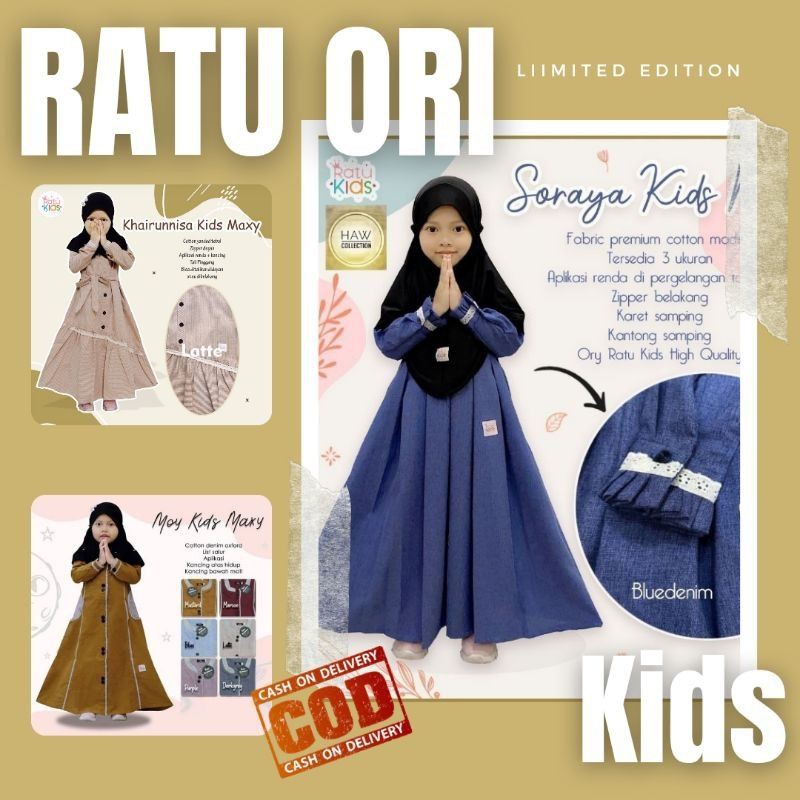 Gamis Anak : Soraya Kids Moy Khairunnisa Maxy Original By Ratu Mulabees