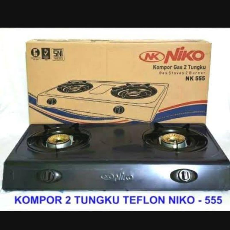 Niko Kompor Gas 2 Tungku Teflon NK-555