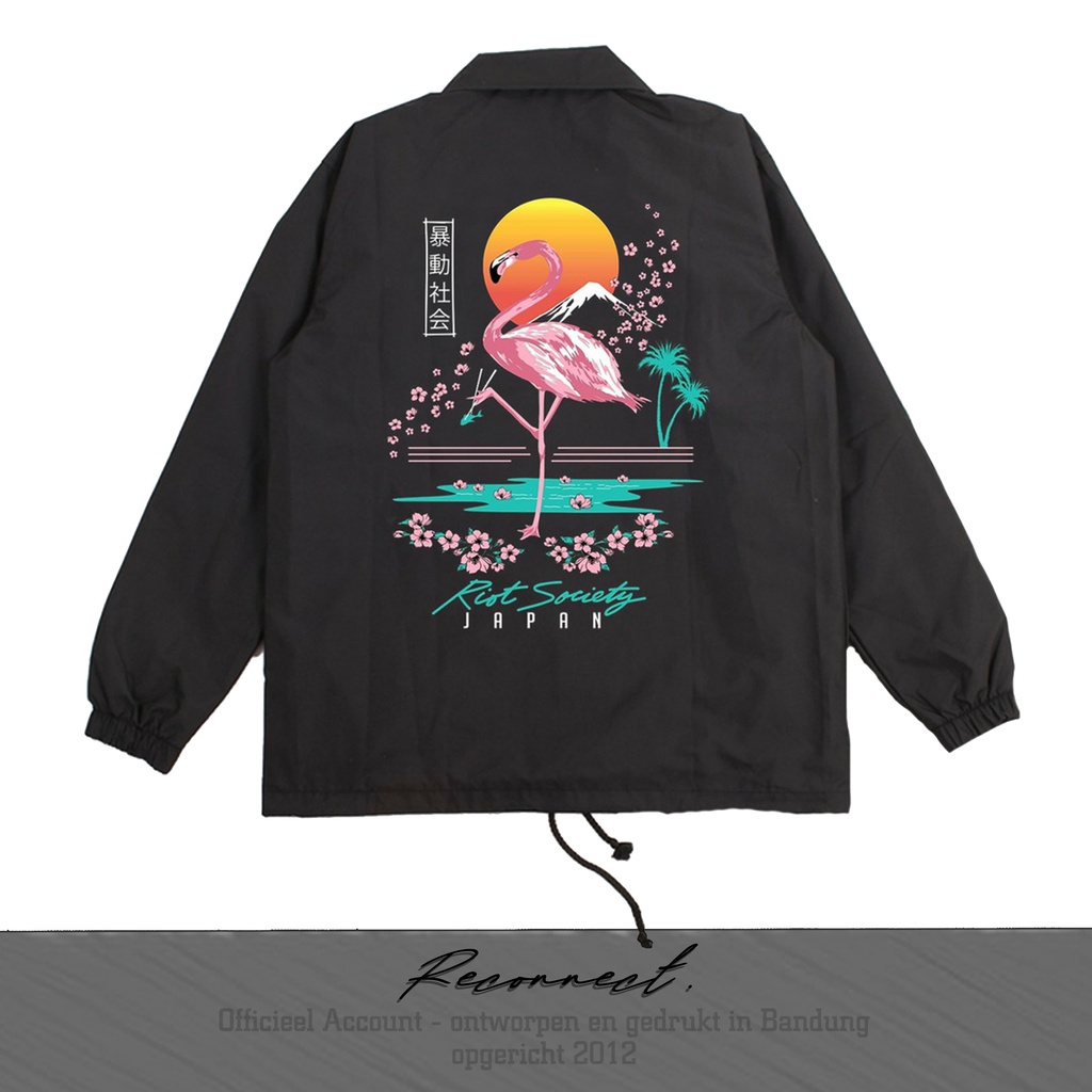 Reconnect Coach Jacket Japan Riot Society Flamingo - Unisex