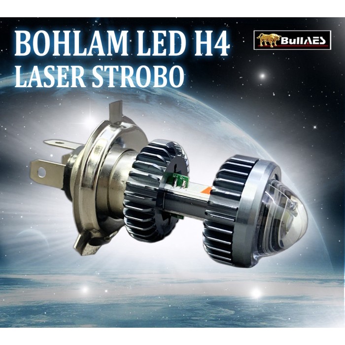 Lampu Led H4 Laser Hapag Strooboo Led Dual hi loo Beam