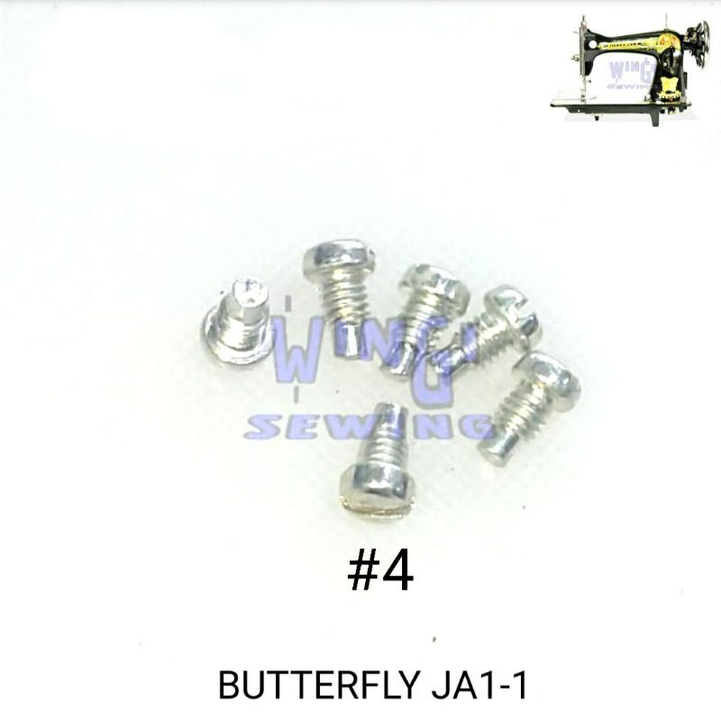 No 4 BUTTERFLY Baut Dop Roda Mesin Jahit Tradisional