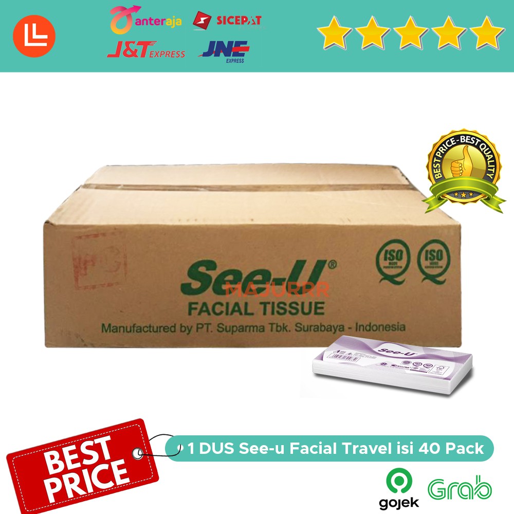 Tissue SEE-U Facial Travel Pack Tissue Wajah SEEU SEE U - 1 DUS 40 pack