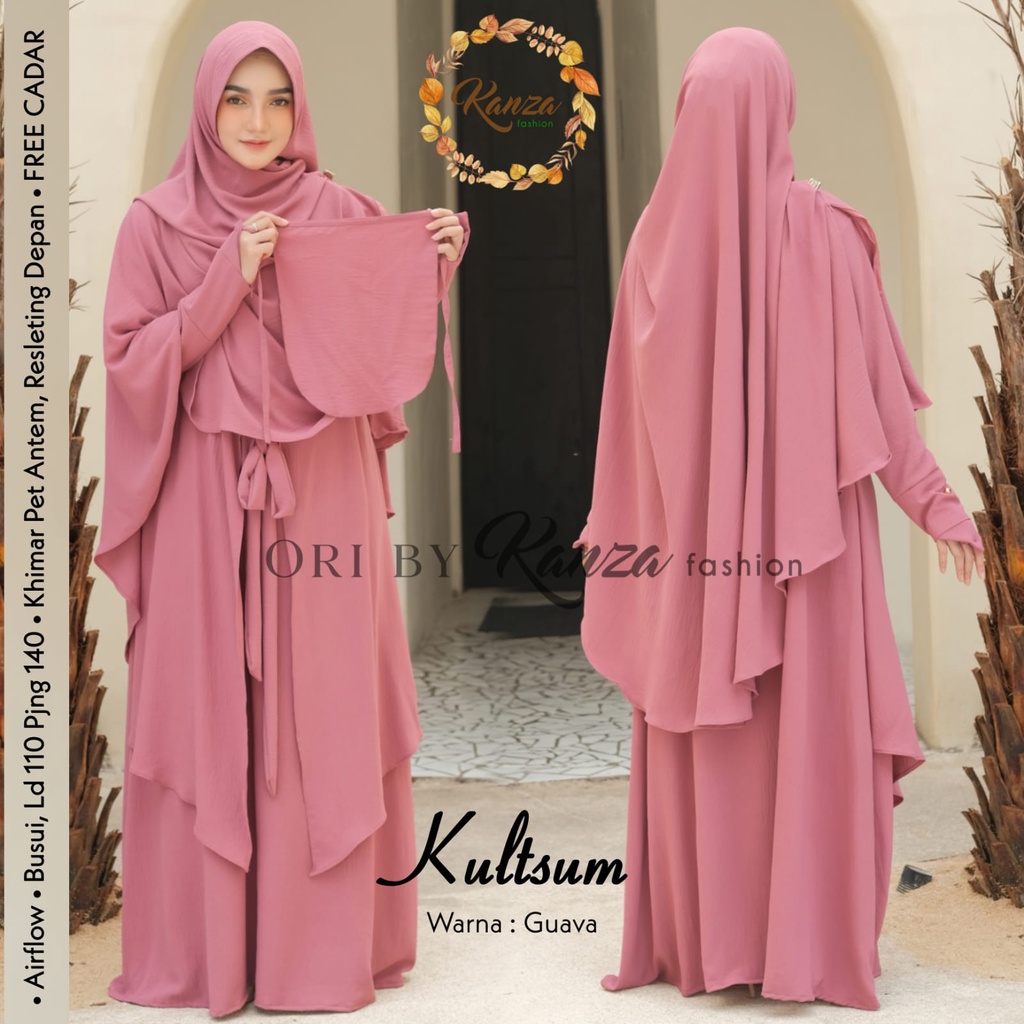 KULTSUM syari muslim airflow original produk by kanzafashion