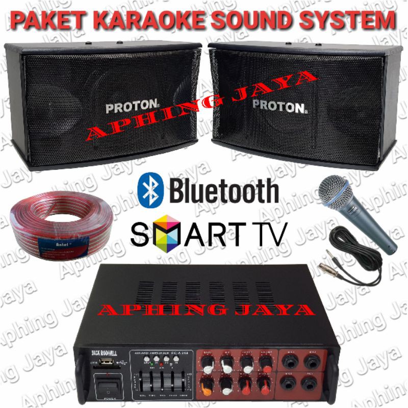 Paket Karaoke Sound System PROTON 8 inch + Amplifier