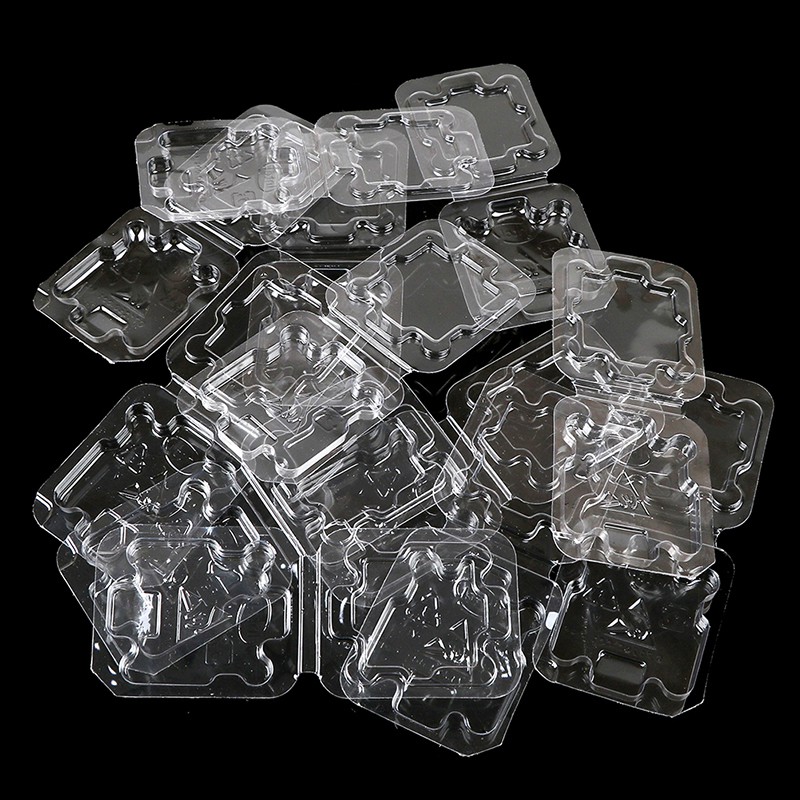 (Ele) 10pcs Case Holder Pelindung Cpu Bahan Plastik Warna Putih Untuk Socket 775 1150 1156