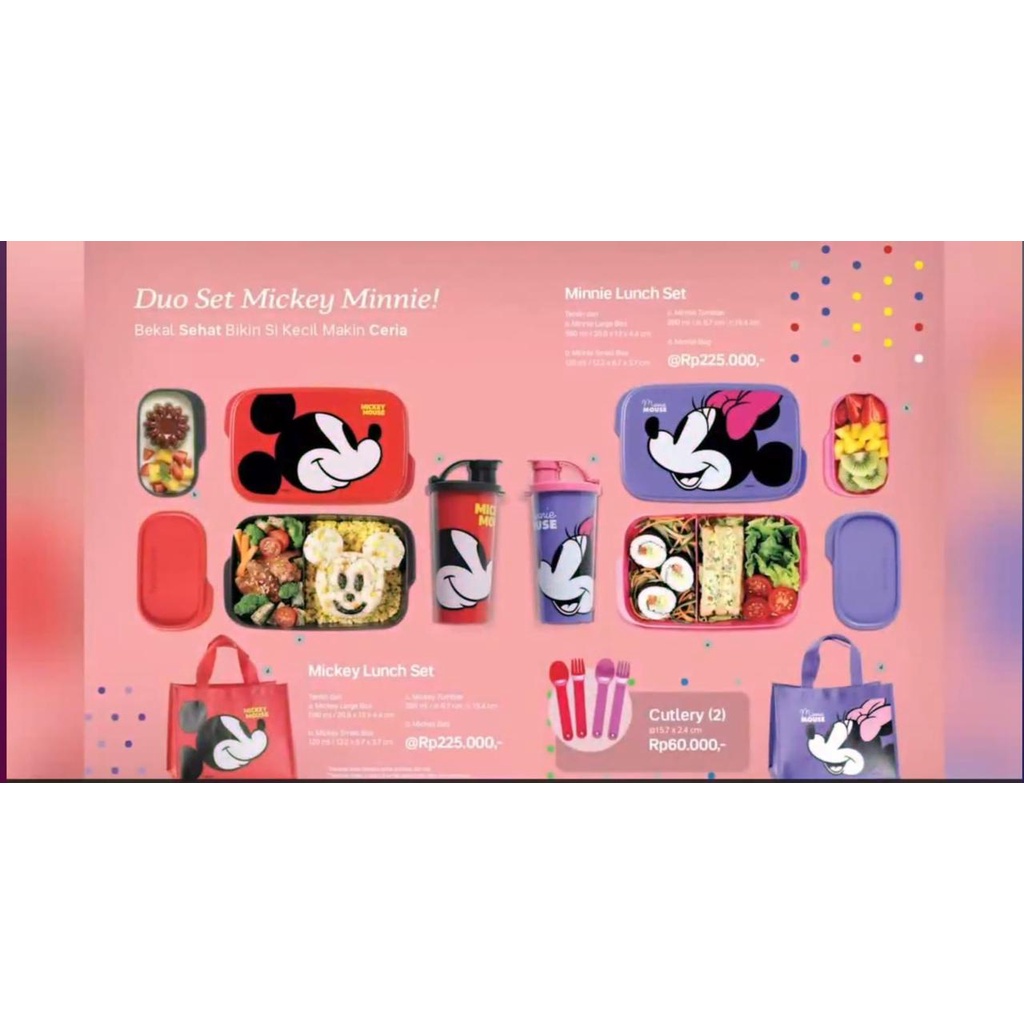 FREE ONGKIR Minnie Lunch Set freeTas