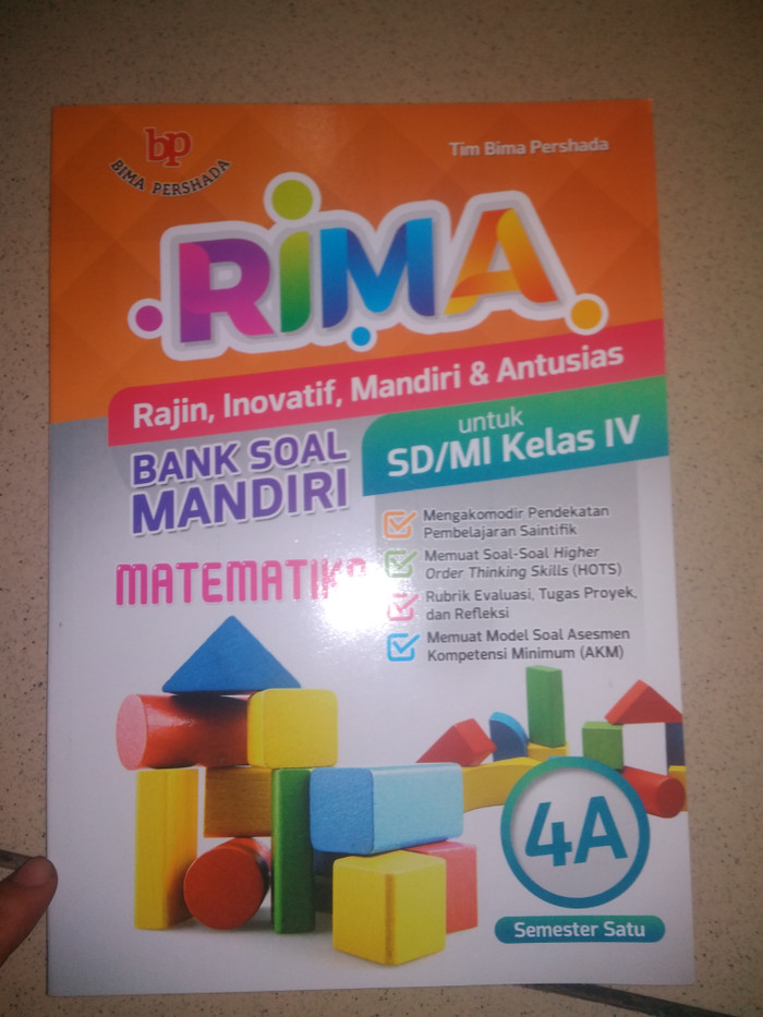Jual Bank Soal Rima Matematika 4a Kunci Request Indonesiashopee Indonesia