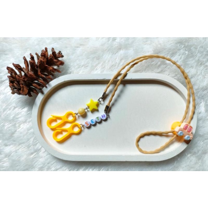 Konektor Masker Anak Custom Nama/ Strap Masker Nama/ Konektor Masker 2in1 Anak