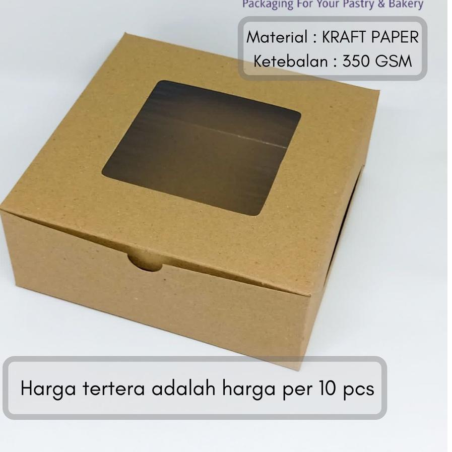 ▼ (10 PCS ) KOTAK DUS KUE KRAFT UK 18 x 18 x 7 ➹