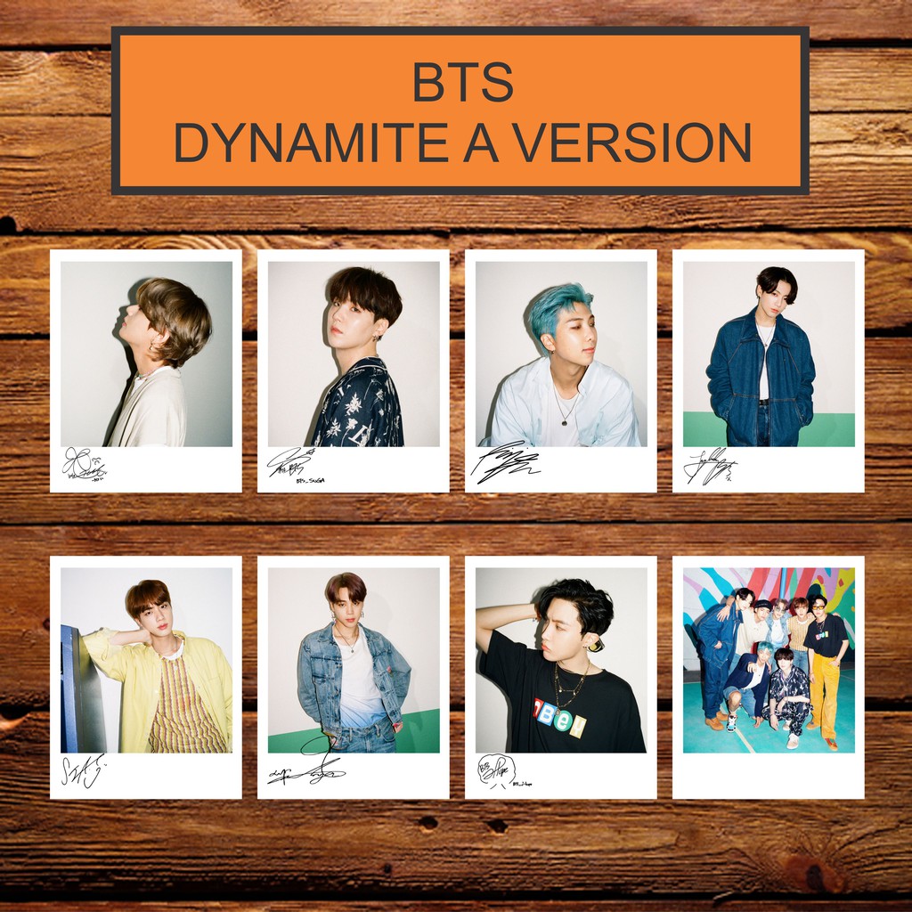 SIGNED KPOP POLAROID BTS DYNAMITE