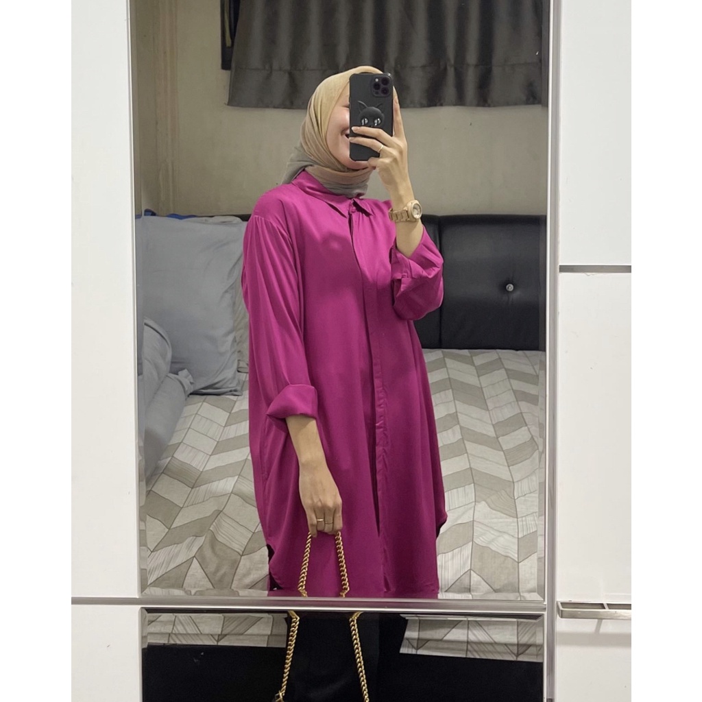 Zeza Tunik Rayon Polos adem Original 100% Tunik Rayon Best Seller by DAZPROJECT