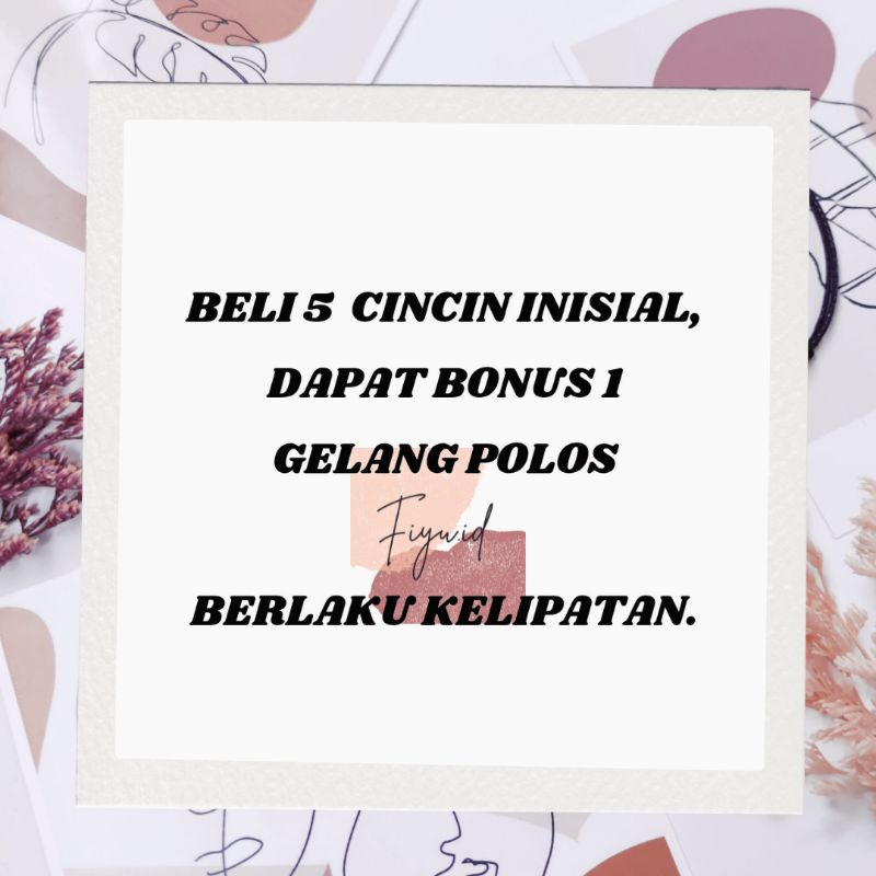 CINCIN TALI INISIAL / CINCIN HURUF ALPHABET ( BACA DESKRIPSI YA )