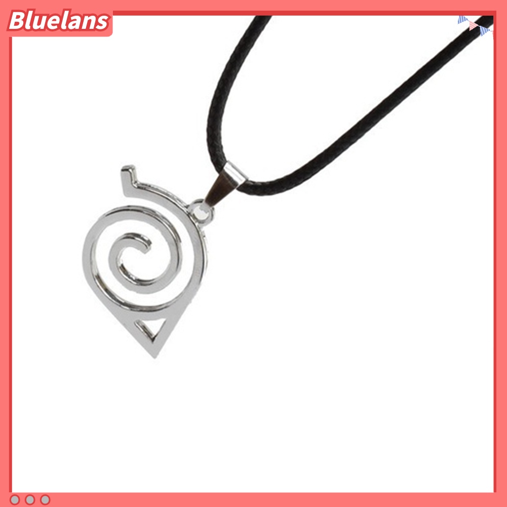 Bluelans Unique Unisex Metal Anime Naruto Logo Pendant Necklace Cosplay Hokage Accessory