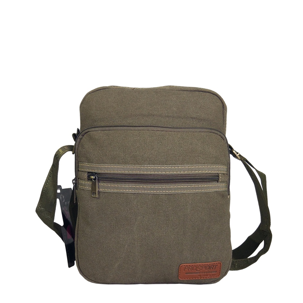Tas Selempang Prosport Pria Kerja Travelling Kanvas Hijau