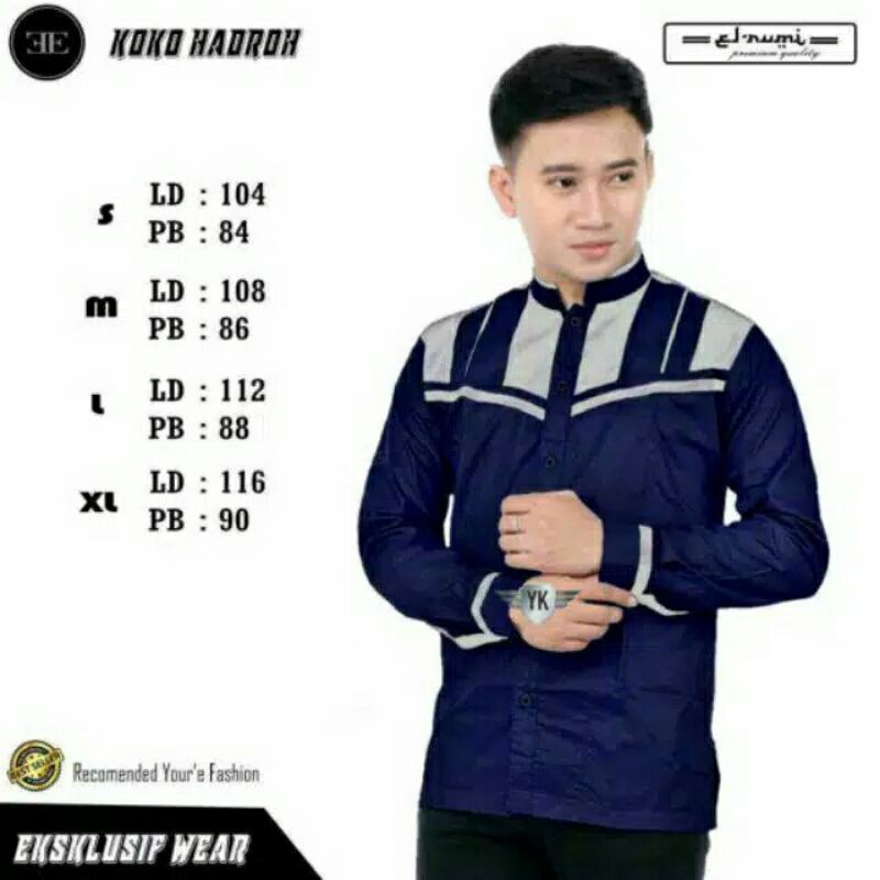 koko motif balok modern baju muslim terbaru