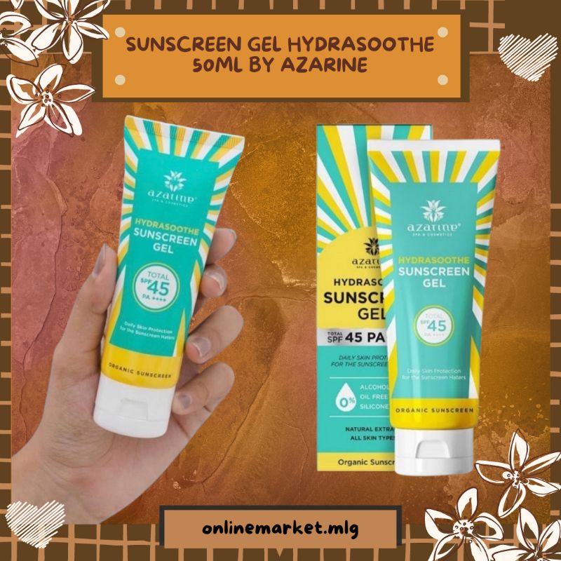 Azarine Sunscreen Sunscrine Hydrasoothe Gel SPF45 PA+ Pelindung Tabir Surya Original BPOM