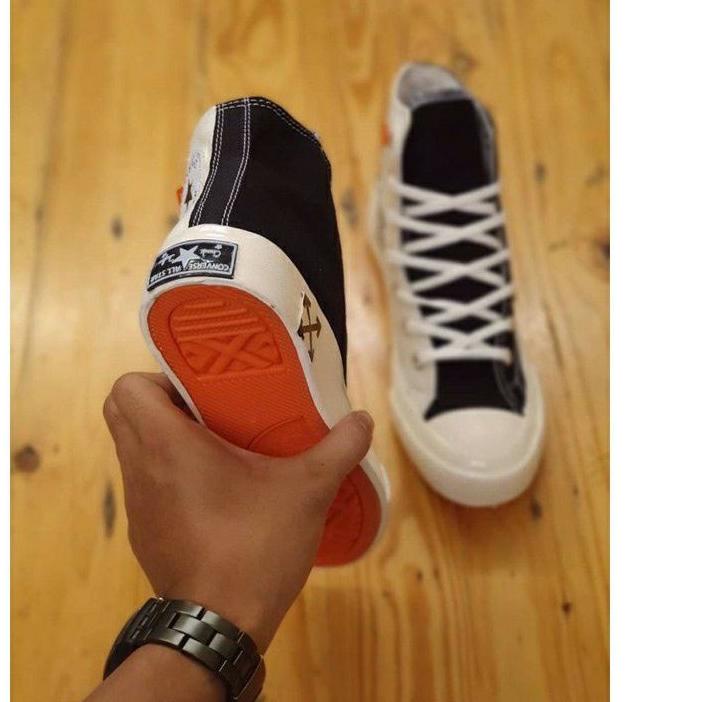 (Stok Baru) SEPATU CONVERSE 70S X OFF WHITE HIGH BLACK CREAM ,,