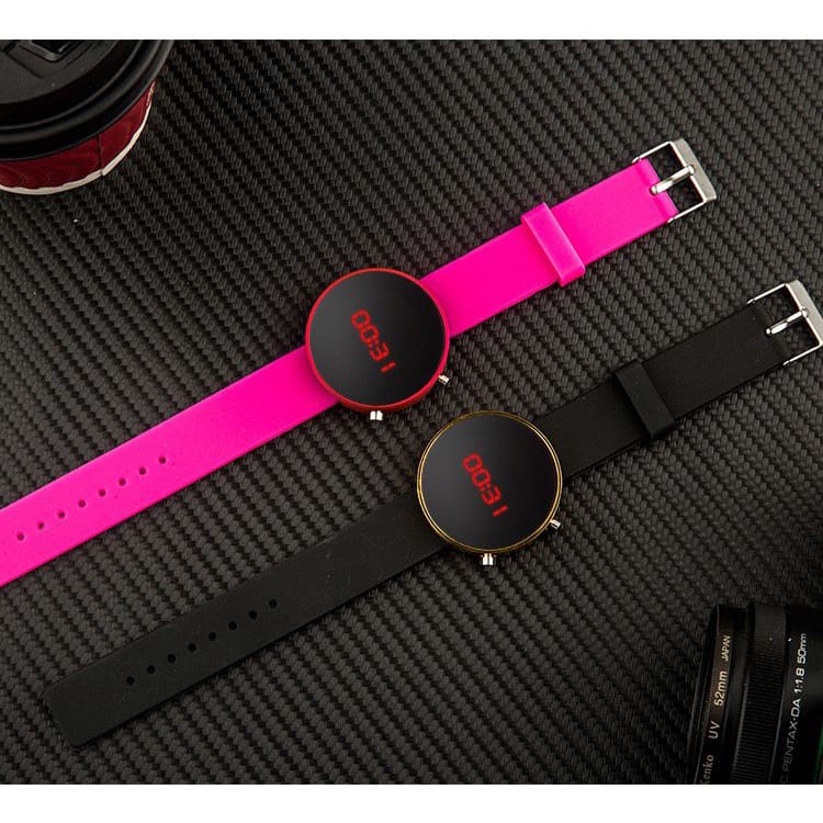 [SS-✅COD] JAM TANGAN PRIA/WANITA LED WATCH STRAP RUBBER DIGITAL LD-15 CASE BULAT