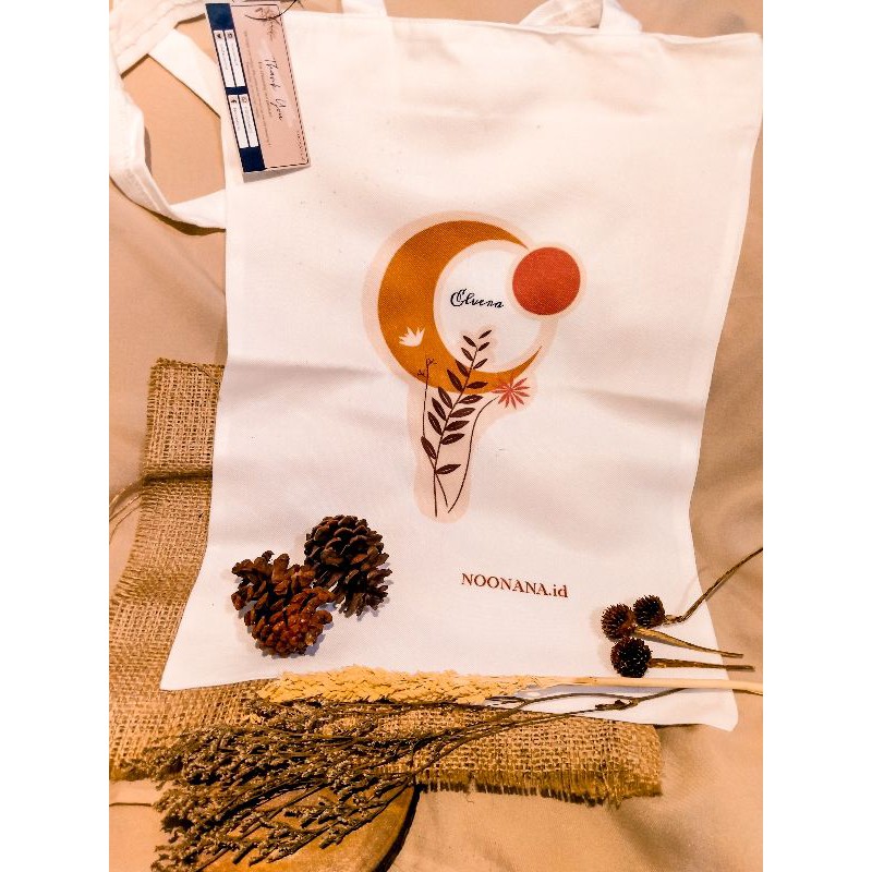 Totebag Canvas Custom/Nama/Design