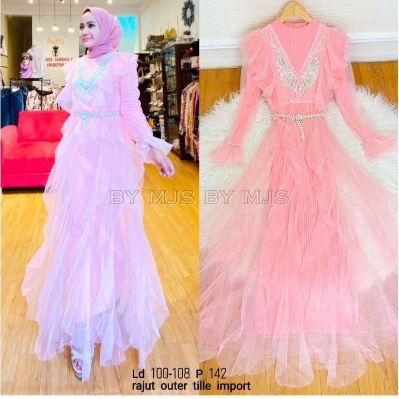 Gamis rajut mix outer tile import