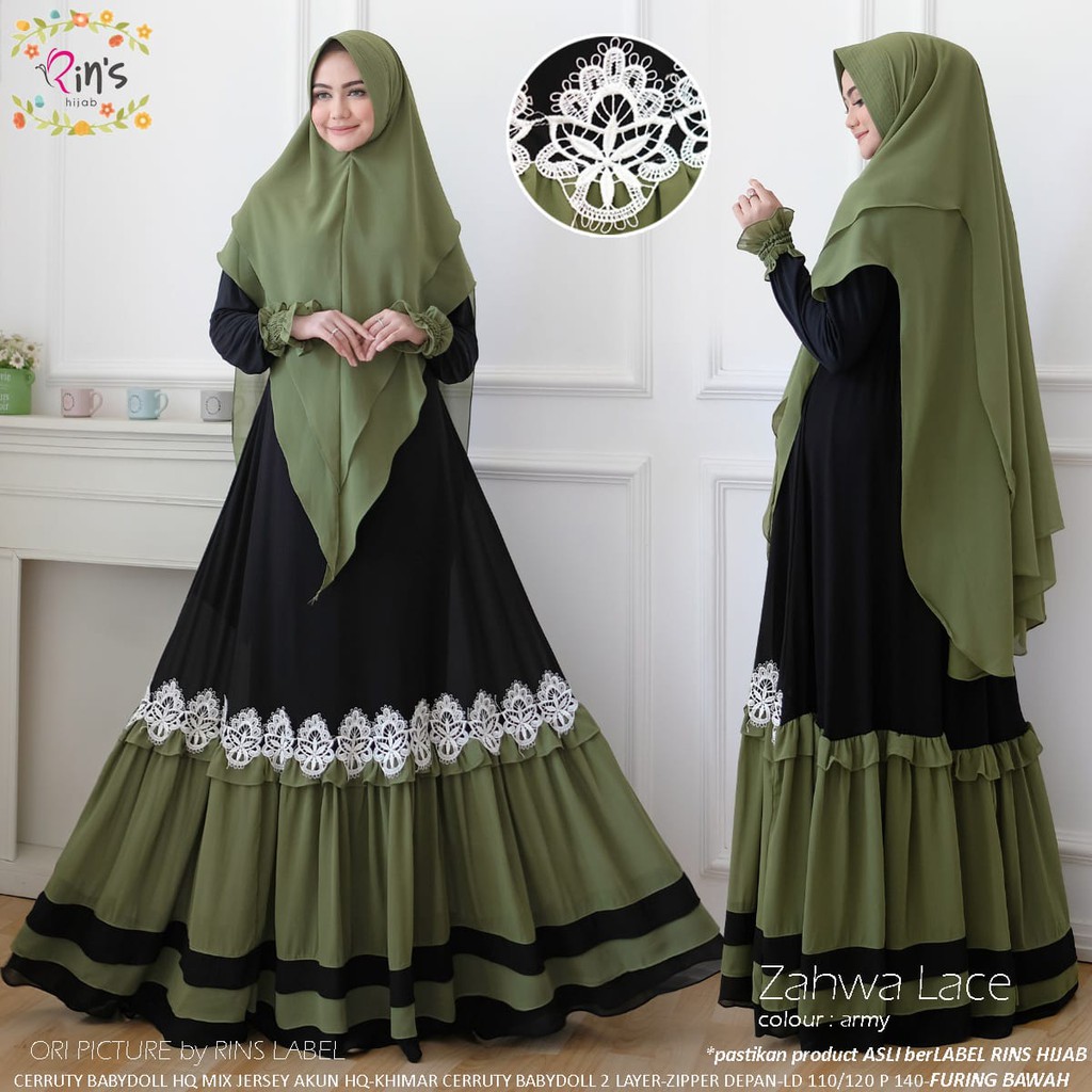 Zahwa Gamis Syari Ceruty Babydoll
