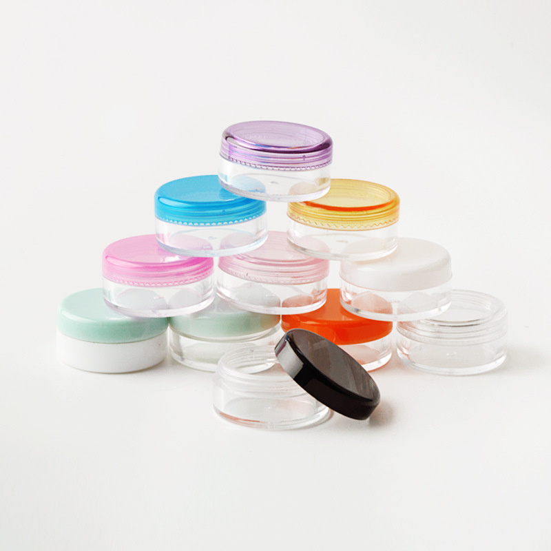 3g Round Cream Sub-packing Box / Cosmetic Packaging Bottle Easy To Carry / Home Travel Sample Storage Box