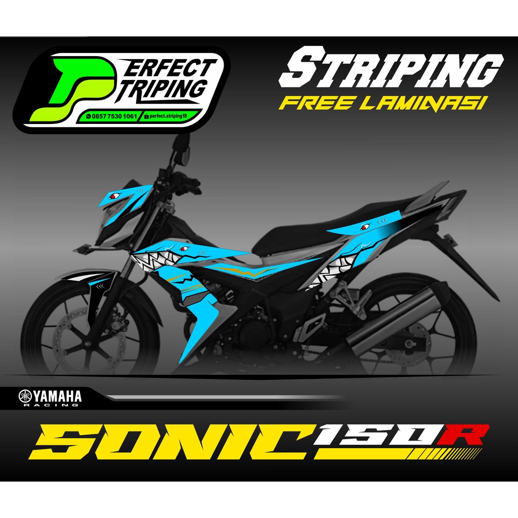 Stiker Striping Motor Honda SONIC 150 R HIU / SHARK Sticker Variasi List SONIC 150 R