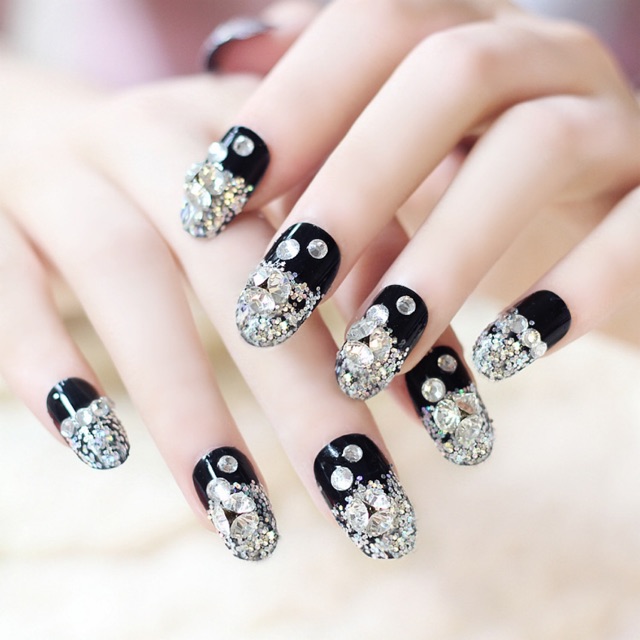 Kuku Palsu 【 B153， lem sticker 】Nikah Wedding False Nailart Pengantin Tangan