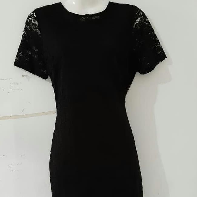 wlj0 dress pesta brokat hitam baju terusan wanita s5rp