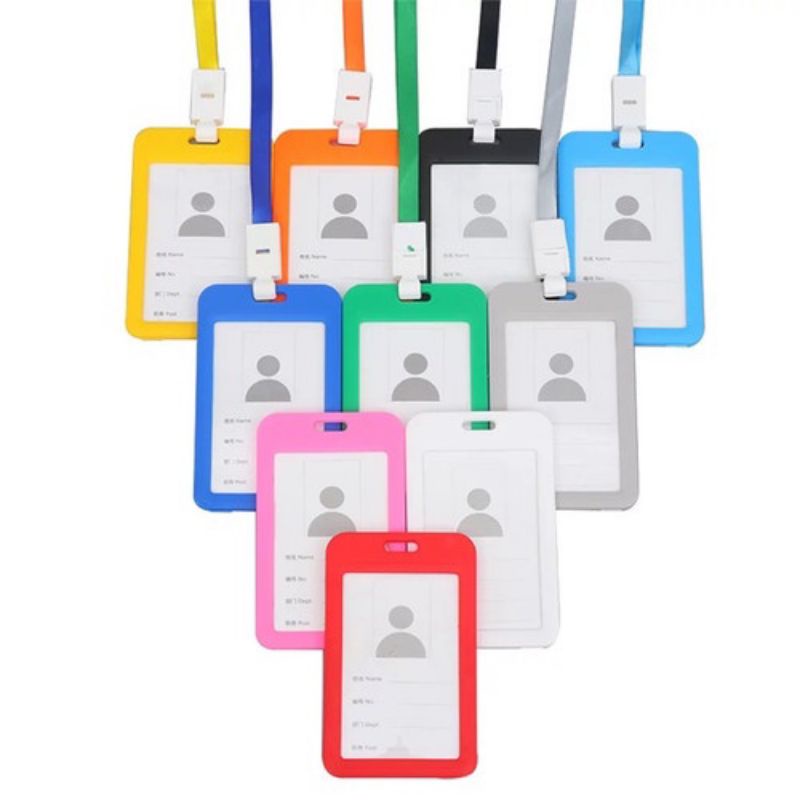 

Name Tag Plastik PVC Set Tali Warna