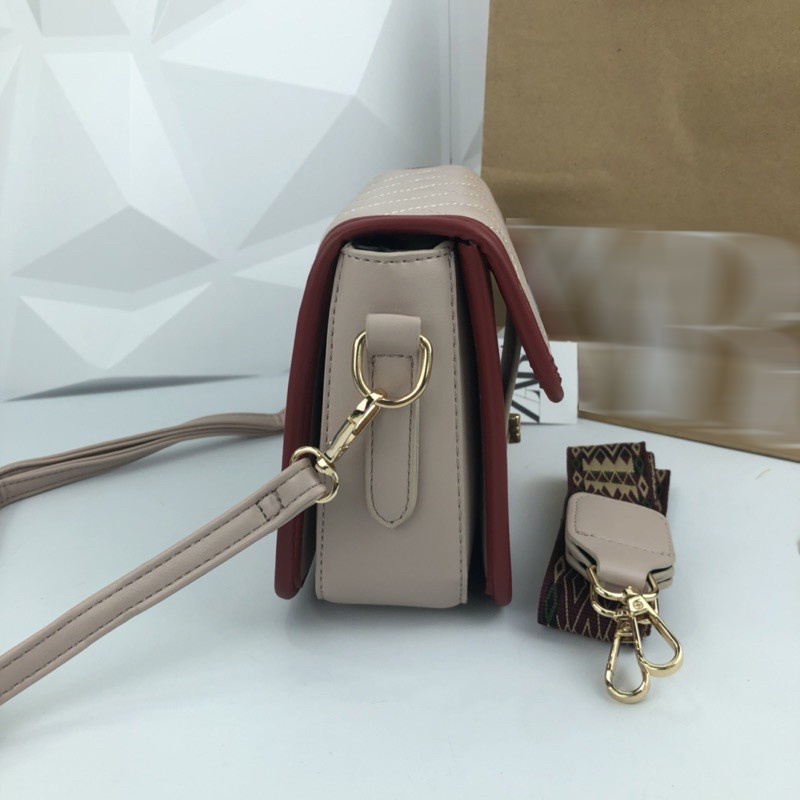 Tas Selempang Wanita Anika Bag Tas Wanita Turn Lock 2 Tali Berkualitas Import Terbaru RZ Bag