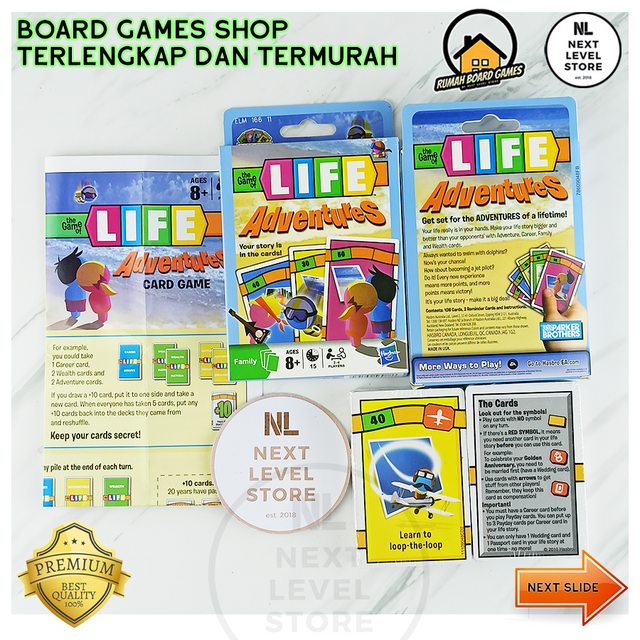 The Game Of Life Adventures Card Game Board Games ENGLISH