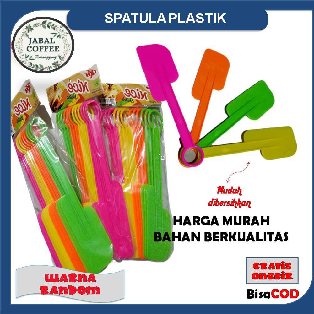 Solet Bumbu Masakan Kemasan Plastik / Spatula Plastik Kecil Warna Random J6