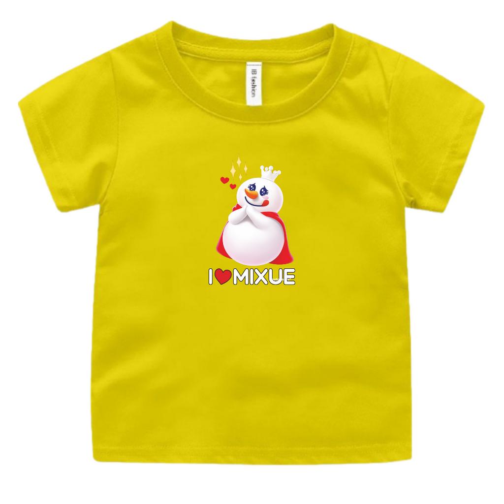 BAJU KAOS OBLONG MURAH ANAK PEREMPUAN DAN LAKI UNISEX MOTIF MIXUE ICE CREAM IDEAL UMUR 2-9 TAHUN