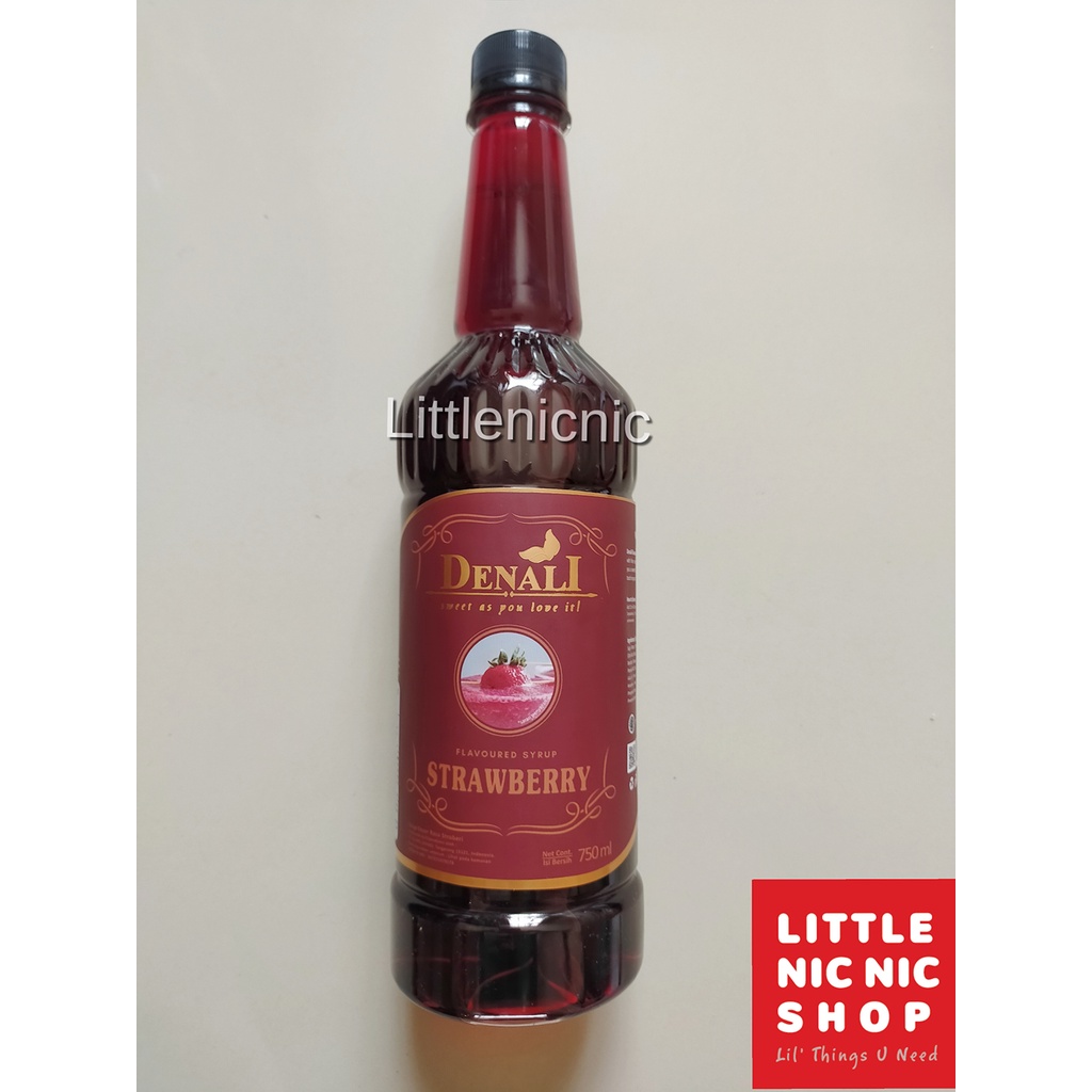 

Denali Strawberry Flavoured Syrup 750 ml sirup rasa stroberi minuman cafe