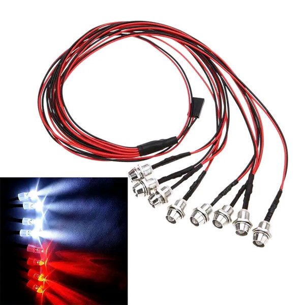 led rc car 8 lampu axial hso wltoys wpl mn d90