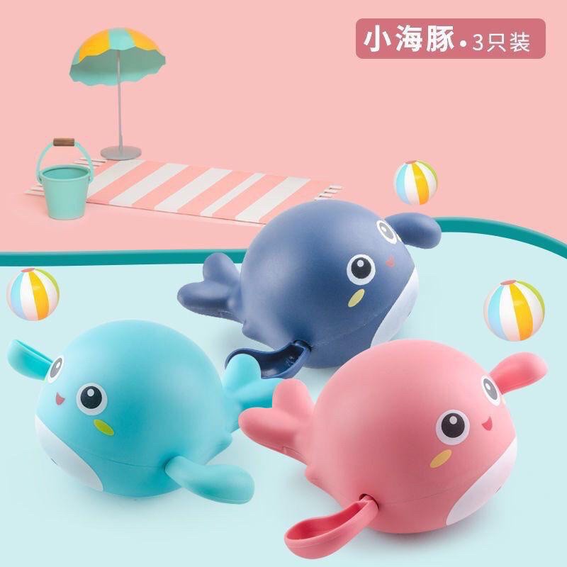 Mainan Mandi Anak Bayi Bentuk Kura &amp; Dolphin Berenang Di Kolam Renang / Bak Mandi Mainan Air (BIC)