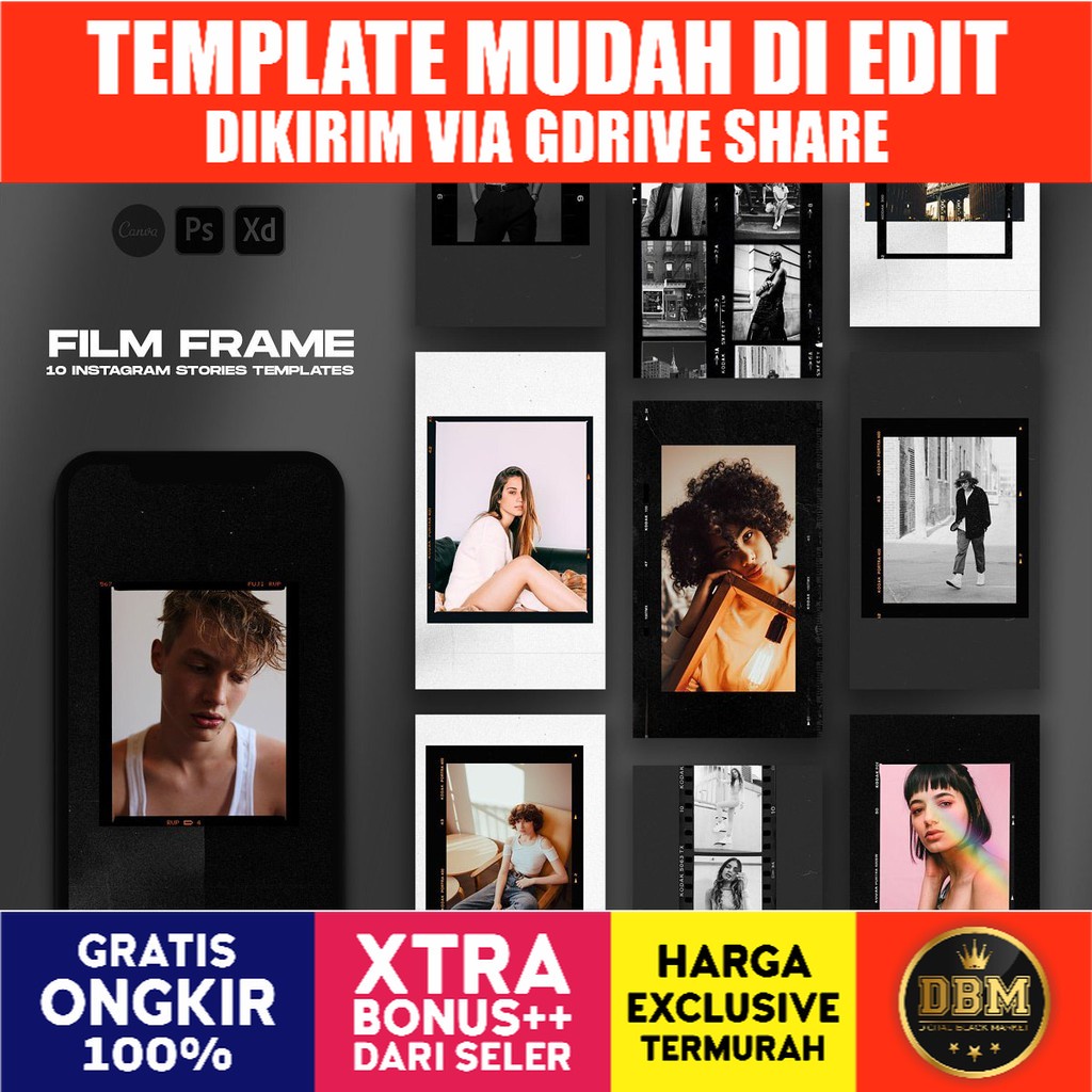 Film Frame Instagram Stories - Adobe Photoshop