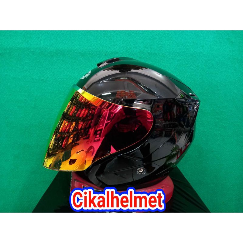 INK DYNAMIC SOLID BLACK GLOSSY PAKET GANTENG VISOR IRIDIUM + SPOILER