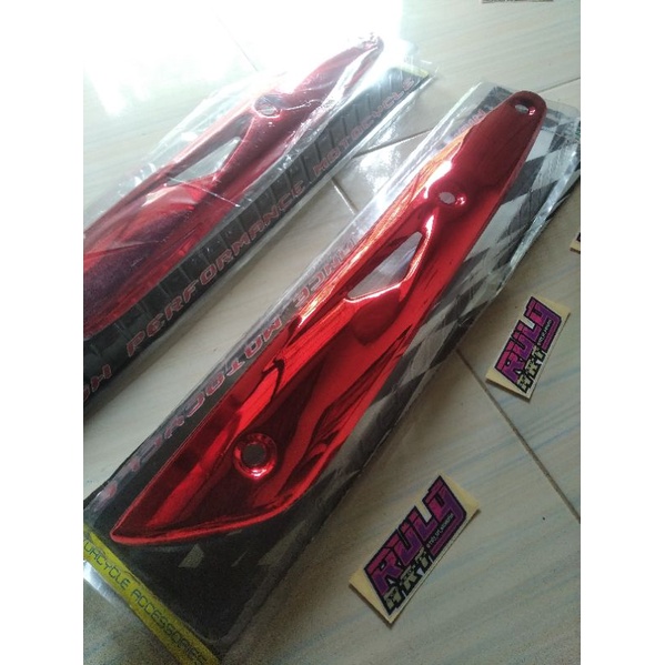 tameng knalpot wave 125 Supra x 125 karisma merah