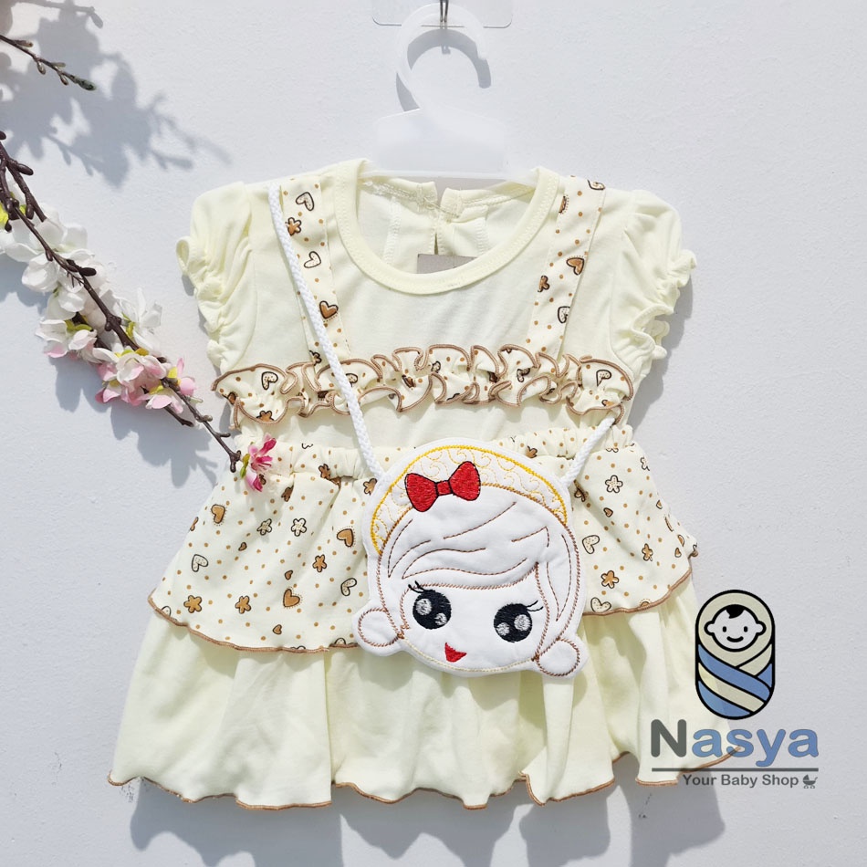 [A-002] Dress Bayi / Setalan baju bayi perempuan cream